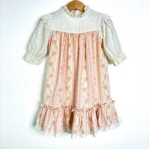 VINTAGE Bryan Baby Floral Prairie Dress Size M / 12-18 Month